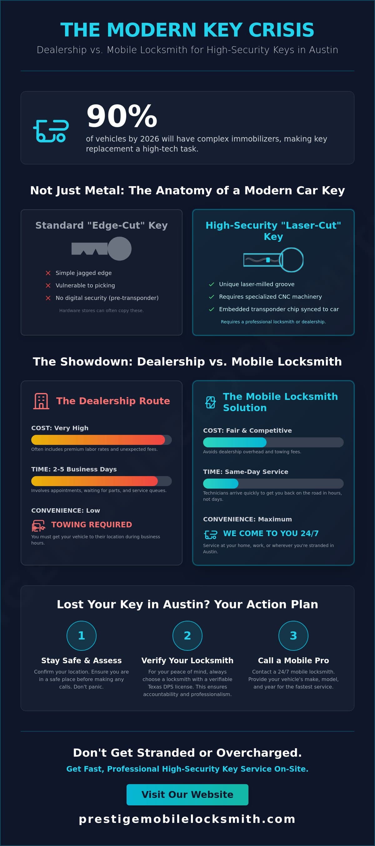 High Security Car Key Cutting in Austin, TX: The 2026 Expert Guide infographic