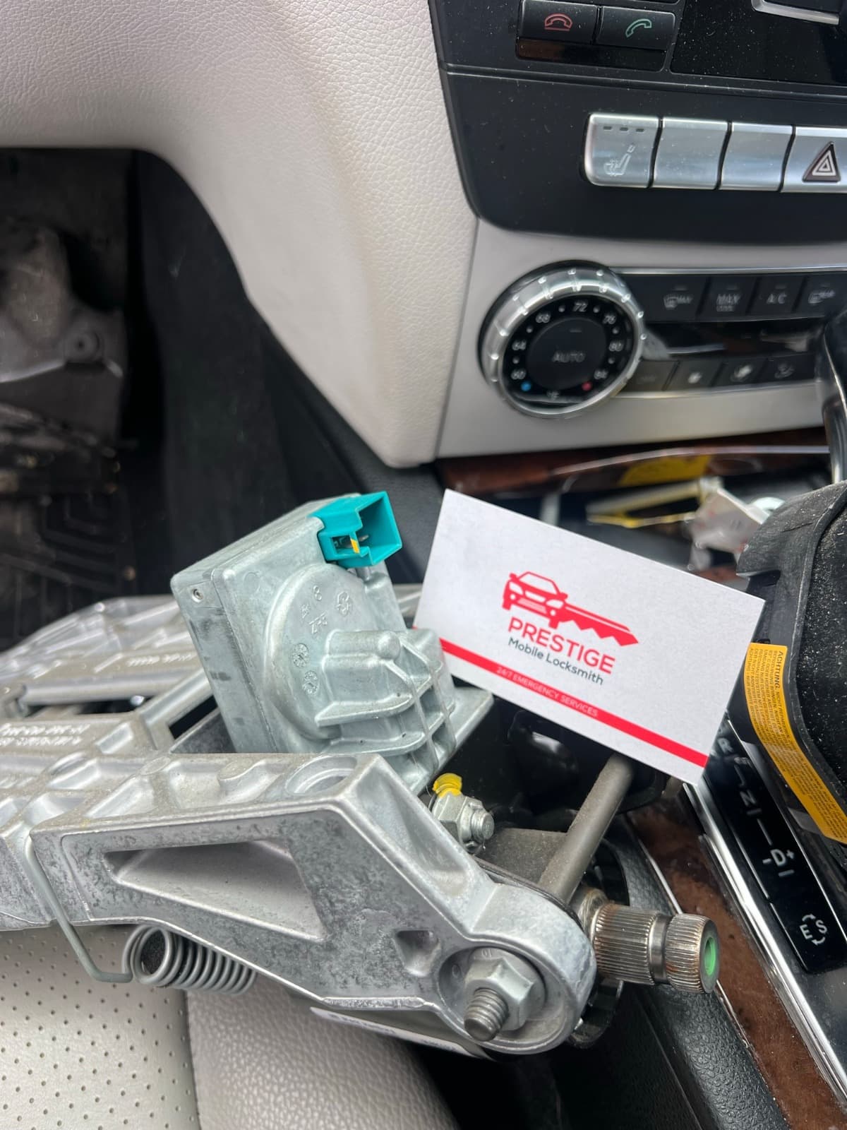 Steering column lock mechanism repair and immobilizer programming by certified Austin locksmith